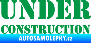 Samolepka Under construction nápis zelená