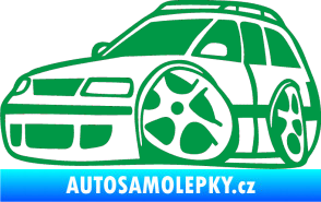 Samolepka VW Passat b6 karikatura levá zelená