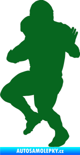 Samolepka Americký fotbal 009 levá tmavě zelená