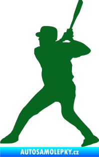 Samolepka Baseball 003 levá tmavě zelená