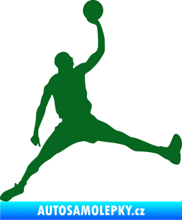 Samolepka Basketbal 016 pravá tmavě zelená