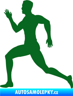 Samolepka Běžec 003 levá tmavě zelená