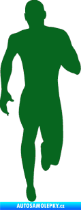 Samolepka Běžec 005 pravá tmavě zelená