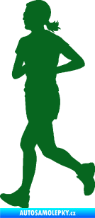 Samolepka Běžkyně 001 levá jogging tmavě zelená