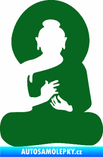 Samolepka Budha 001 silueta tmavě zelená