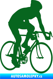 Samolepka Cyklista 001 pravá tmavě zelená
