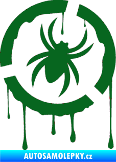 Samolepka Pavouk 001 - pravá tmavě zelená