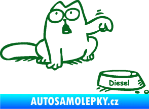 Samolepka Dolej diesel - pravá tmavě zelená