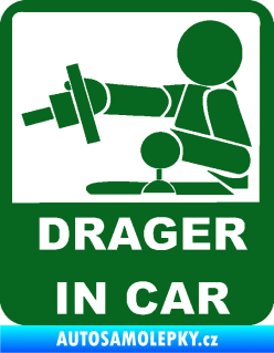 Samolepka Drager in car 004 tmavě zelená