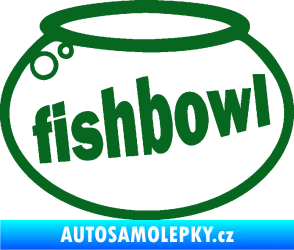 Samolepka Fishbowl akvárium tmavě zelená