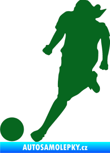Samolepka Fotbalista 003 levá tmavě zelená