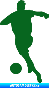 Samolepka Fotbalista 006 levá tmavě zelená