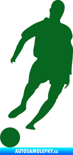 Samolepka Fotbalista 007 levá tmavě zelená