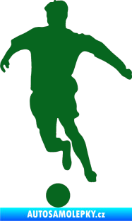Samolepka Fotbalista 009 levá tmavě zelená