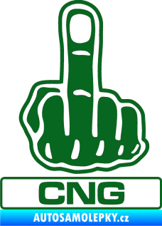 Samolepka Fuck off CNG tmavě zelená
