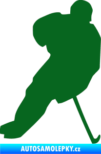 Samolepka Hokejista 003 pravá tmavě zelená