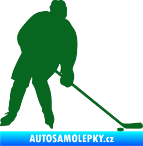 Samolepka Hokejista 005 pravá tmavě zelená