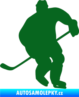 Samolepka Hokejista 007 levá tmavě zelená