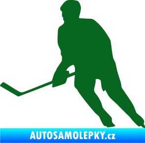 Samolepka Hokejista 013 levá tmavě zelená