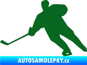 Samolepka Hokejista 014 levá tmavě zelená