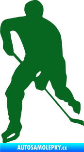 Samolepka Hokejista 022 levá tmavě zelená