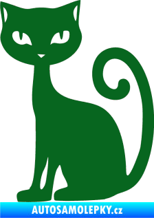 Samolepka Kočka 009 levá tmavě zelená