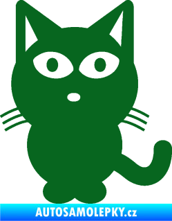 Samolepka Kočka 034 levá tmavě zelená