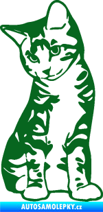 Samolepka Koťátko 006 levá tmavě zelená