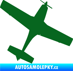 Samolepka Letadlo 003 pravá tmavě zelená