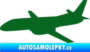 Samolepka Letadlo 004 levá tmavě zelená