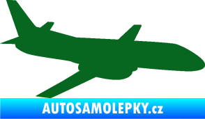 Samolepka Letadlo 004 pravá tmavě zelená