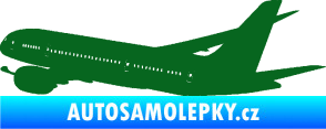 Samolepka Letadlo 009 levá tmavě zelená