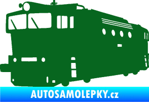 Samolepka Lokomotiva 001 levá tmavě zelená