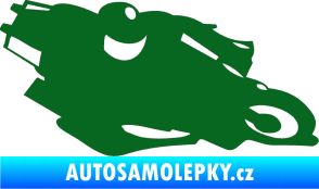 Samolepka Motorka 007 pravá silniční motorky tmavě zelená