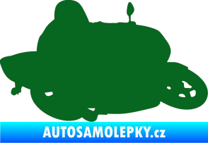 Samolepka Motorka 009 pravá silniční motorky tmavě zelená
