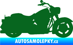 Samolepka Motorka 045 pravá Harley Davidson tmavě zelená