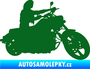 Samolepka Motorka 050 pravá tmavě zelená