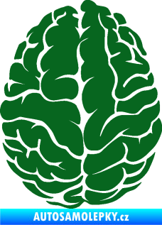 Samolepka Mozek 001 levá tmavě zelená