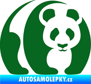 Samolepka Panda 001 pravá tmavě zelená