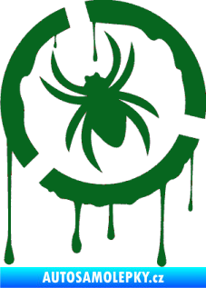 Samolepka Pavouk 001  levá tmavě zelená
