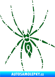 Samolepka Pavouk 011 levá tmavě zelená