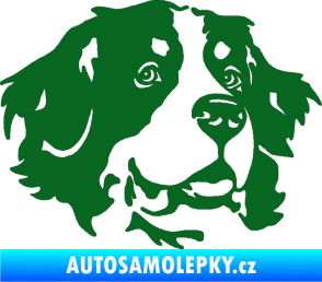Samolepka Pes 131 pravá bernský salašnický pes tmavě zelená