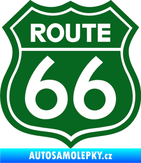 Samolepka Route 66 - jedna barva tmavě zelená