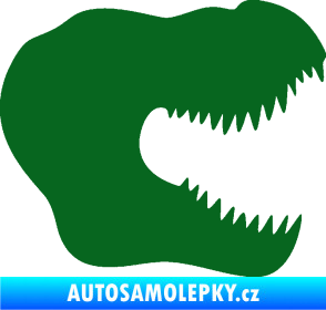 Samolepka Tyrannosaurus Rex lebka 001 pravá tmavě zelená