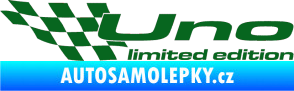 Samolepka Uno limited edition levá tmavě zelená
