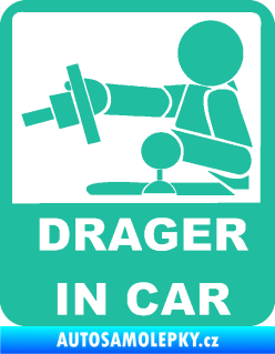 Samolepka Drager in car 004 tyrkysová