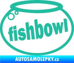 Samolepka Fishbowl akvárium tyrkysová