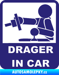 Samolepka Drager in car 004 střední modrá
