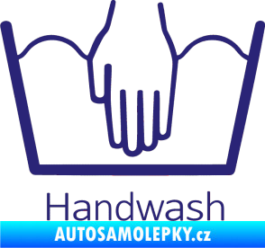 Samolepka Handwash ruční mytí střední modrá