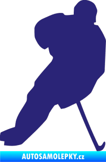 Samolepka Hokejista 003 pravá střední modrá